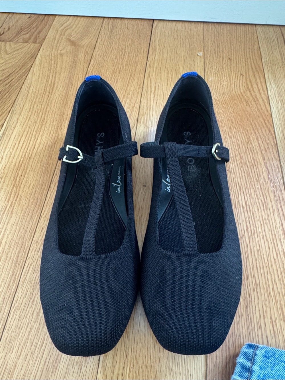 Rothy's Black Mary Jane Flats with T-Strap